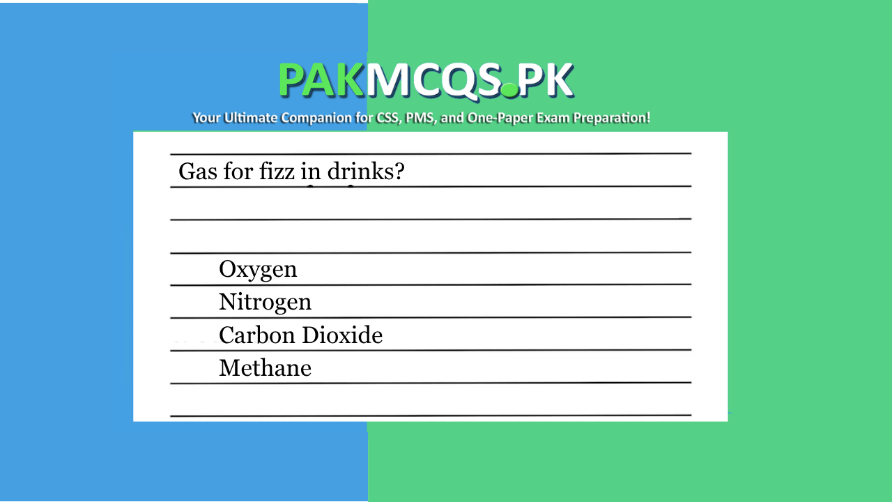 Which gas is primarily responsible for the fizz in carbonated drinks?