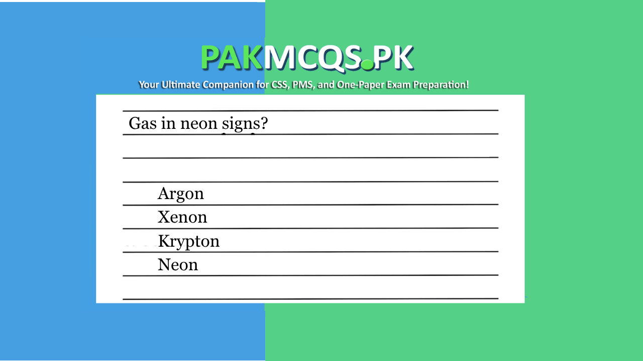 Which Gas is used in neon signs?