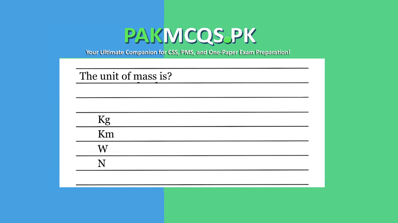 The unit of mass is?