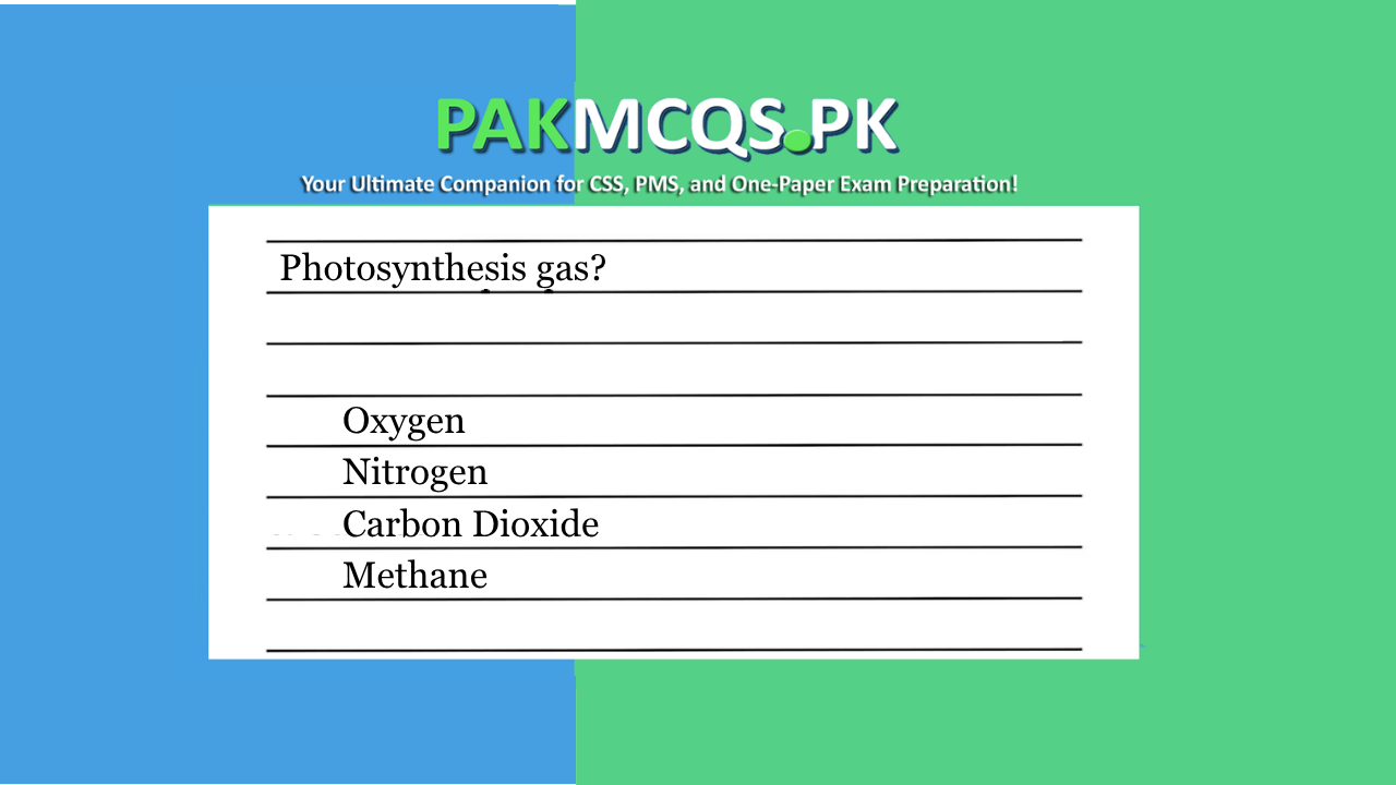 Which gas is crucial for photosynthesis in plants?
