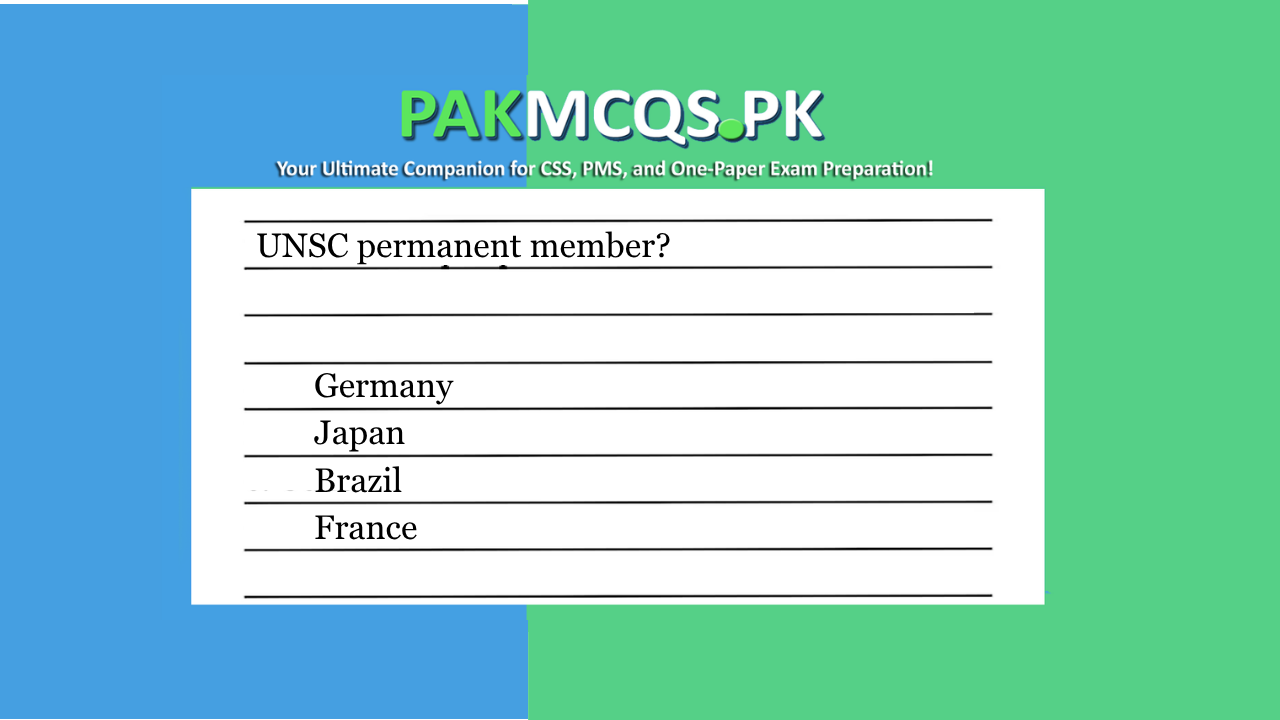 Which of the following is a permanent member of the UN Security Council with veto power?