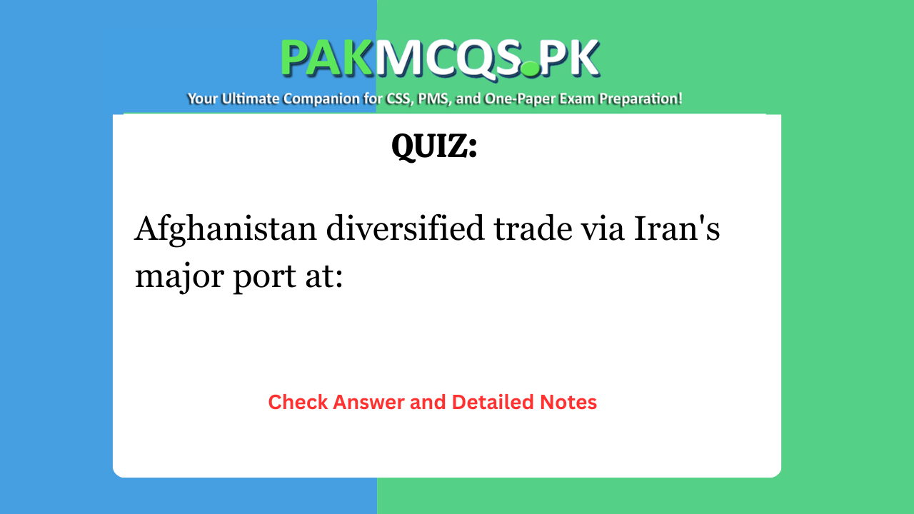 Afghanistan diversified trade via Iran’s major port at: