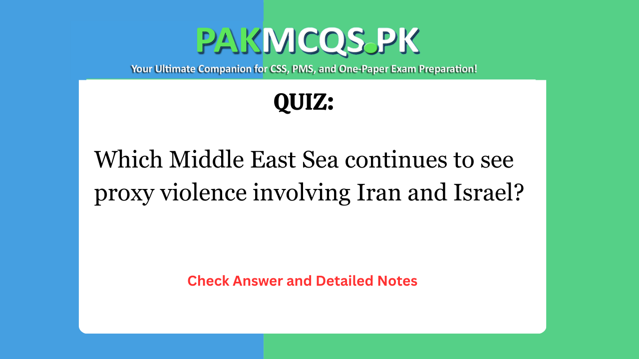 Which Middle East Sea continues to see proxy violence involving Iran and Israel?