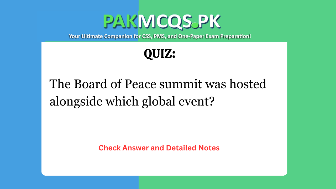 The Board of Peace summit was hosted alongside which global event?