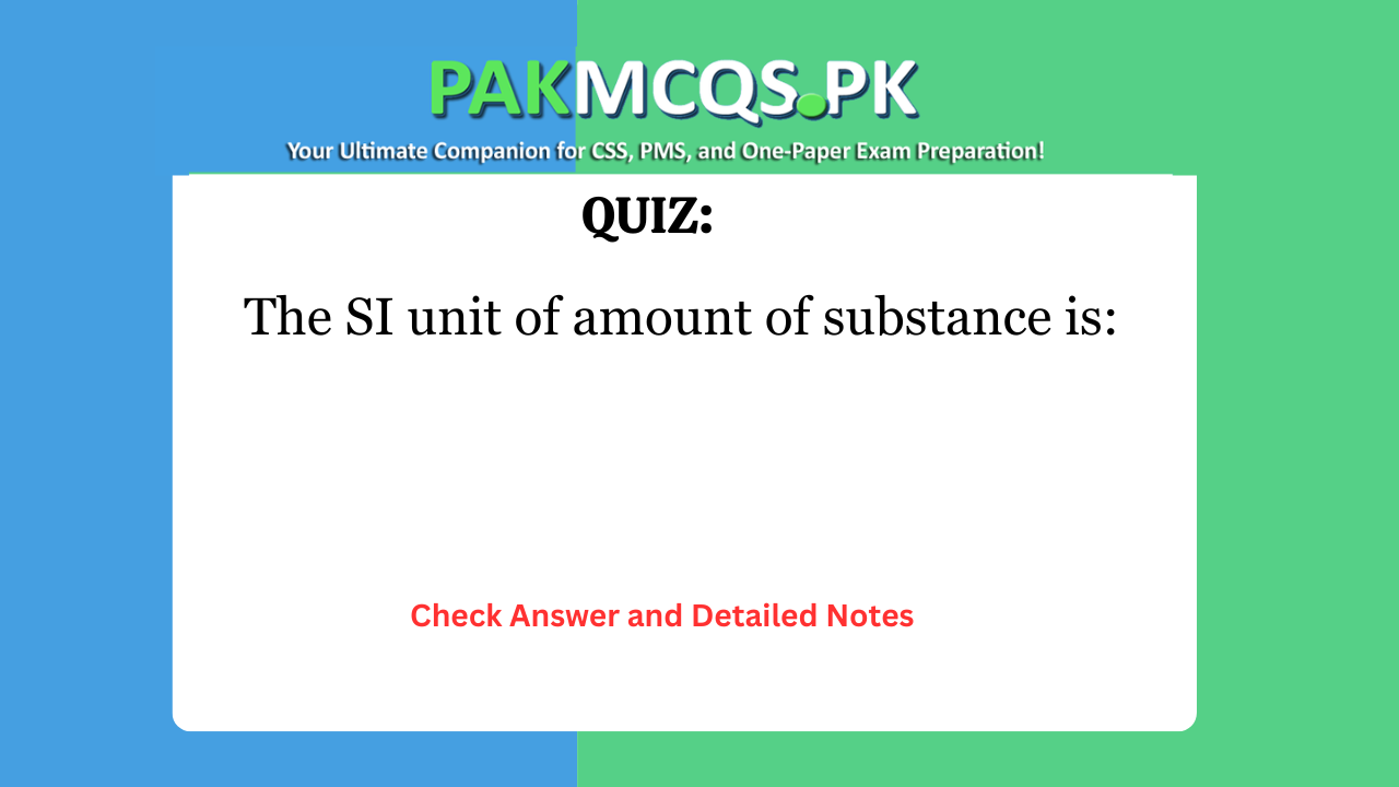The SI unit of amount of substance is: