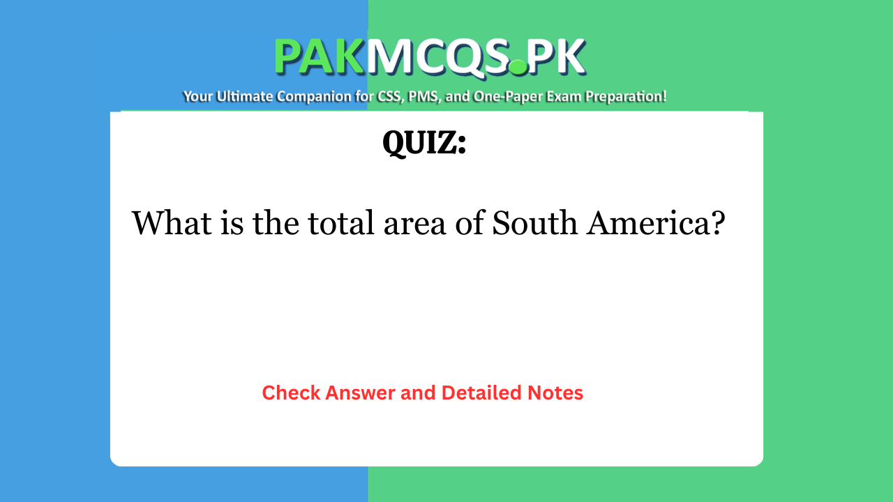 What is the total area of South America?