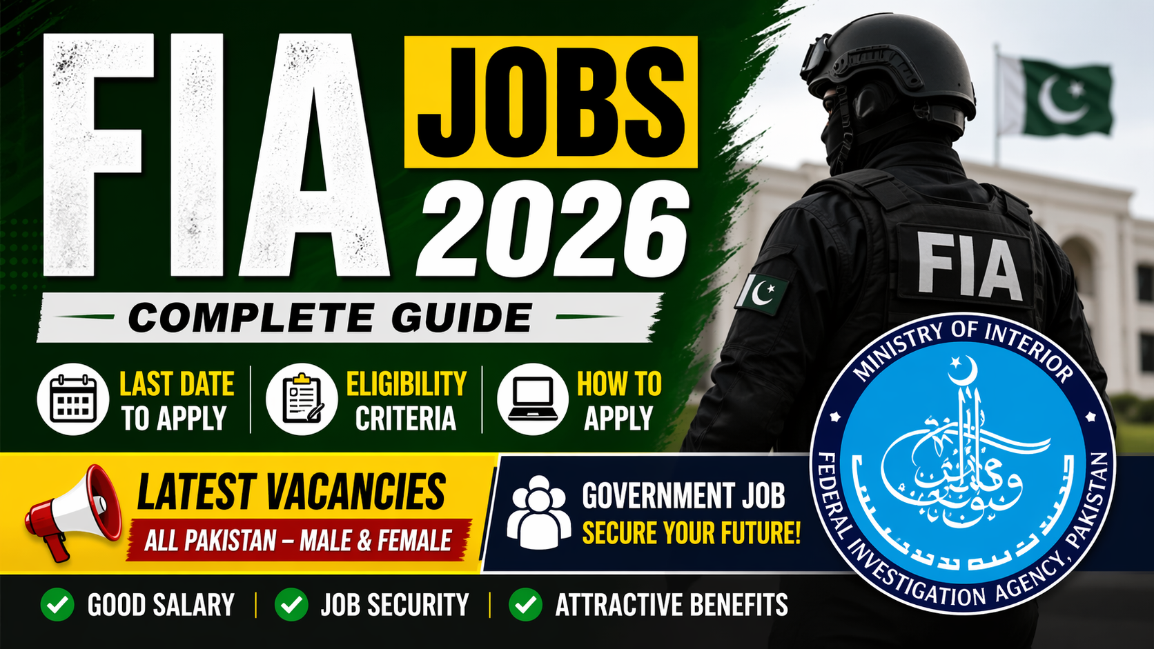 FIA Jobs 2026 – Complete Guide (Last Date, Eligibility, How to Apply)